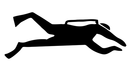 Printy Tauchstempel 22 Taucherstempel Taucher schwimmend 49 x 29 mm SCHWARZ BLAU